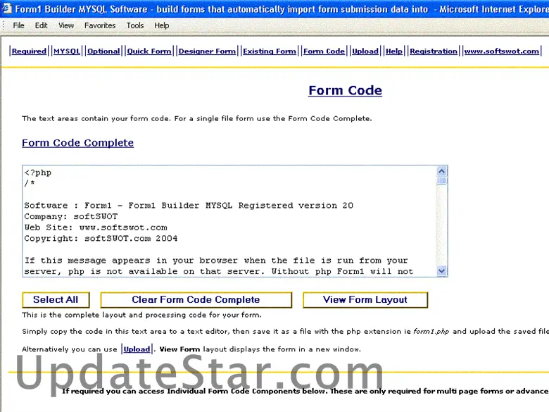 Form1 Builder MYSQL 30.0