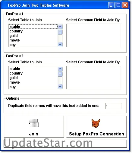 FoxPro Join Two Tables Software 7.0