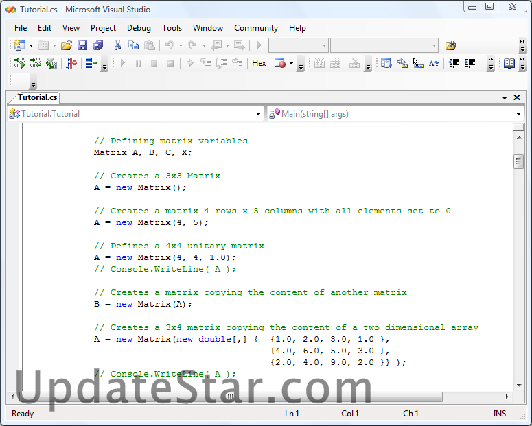 .NET Matrix Library 64-bit Single 5.0