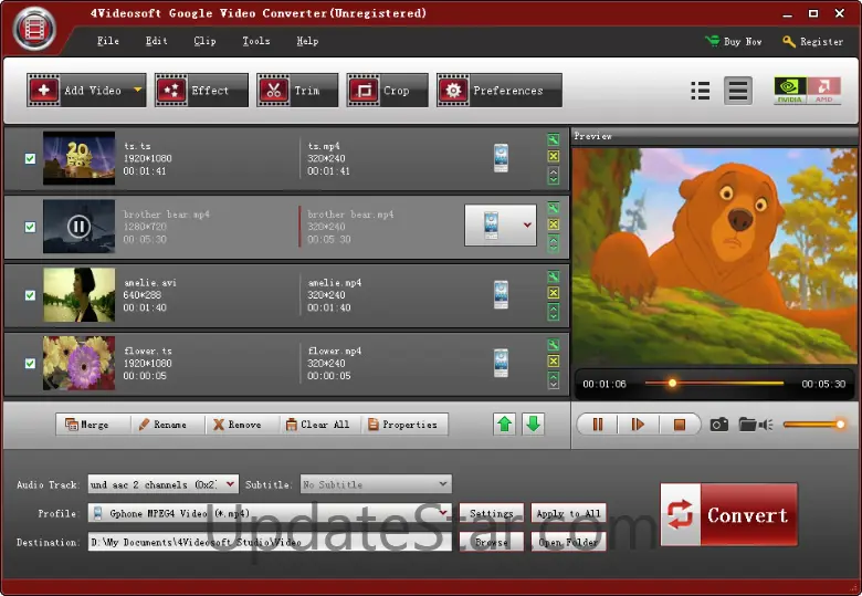 4Videosoft Google Video Converter 3.3.8