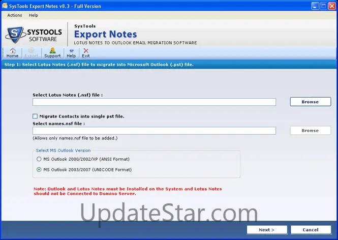 Convert Lotus Notes Archives 9.4