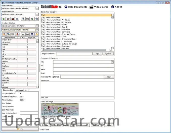 SubmitEaze - Directory Submisison Software 10.0