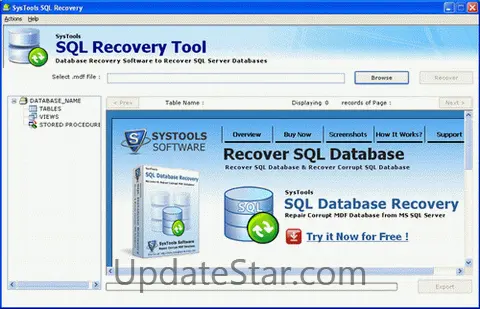 SQL Database Recovery Tool 5.5
