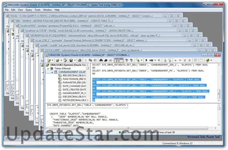 Query Tool (using ODBC) 6.1.36