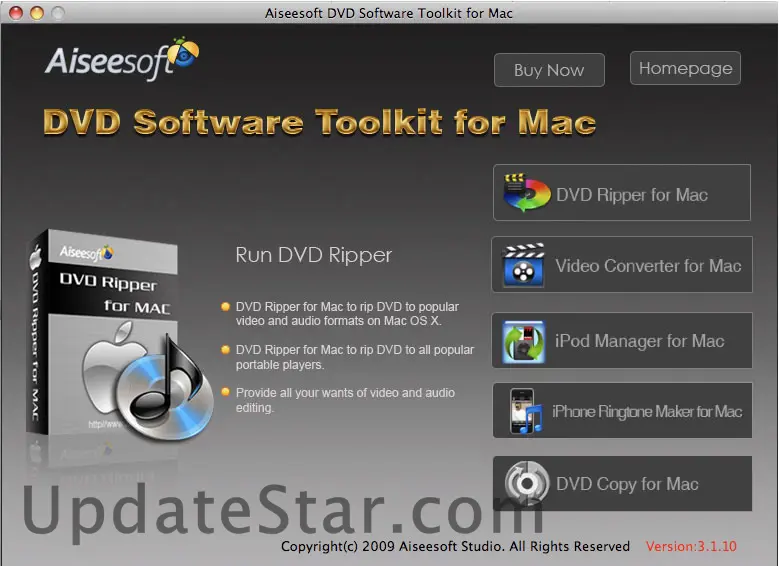 Aiseesoft DVD Software Toolkit for Mac 6.5.18
