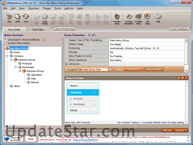AllWebMenus Pro 5.3.940