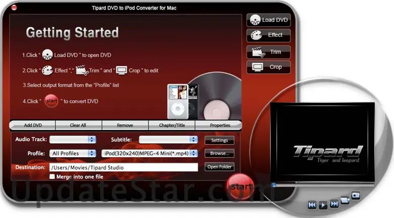 Tipard DVD to iPod Converter for Mac 4.2.2