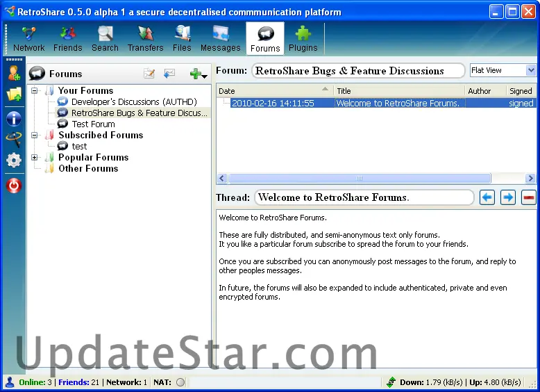 RetroShare 0.6.7a