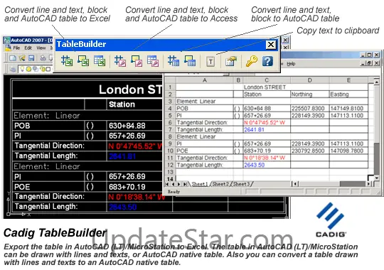 AutoCAD to Excel - TableBuilder 3.7