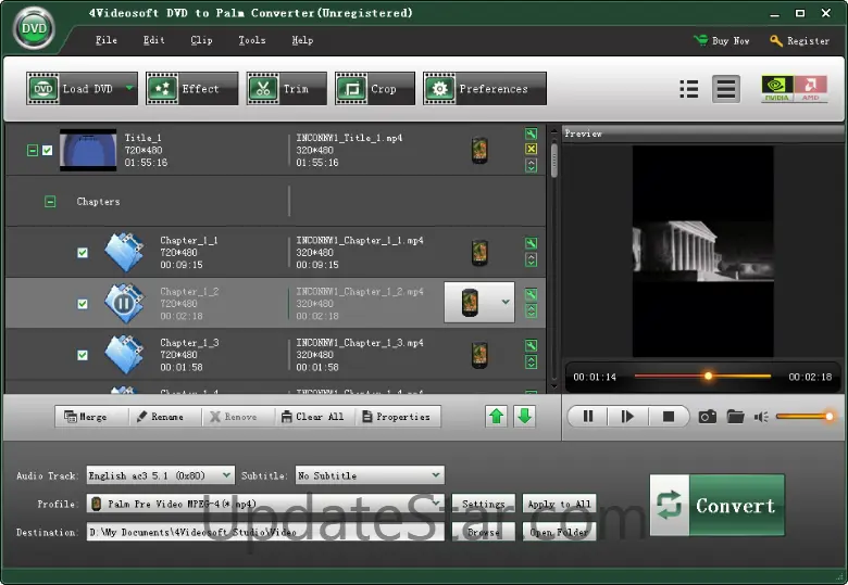 4Videosoft DVD to Palm Converter 3.3.22