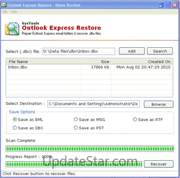 Corrupt Outlook Express Restore 3.1