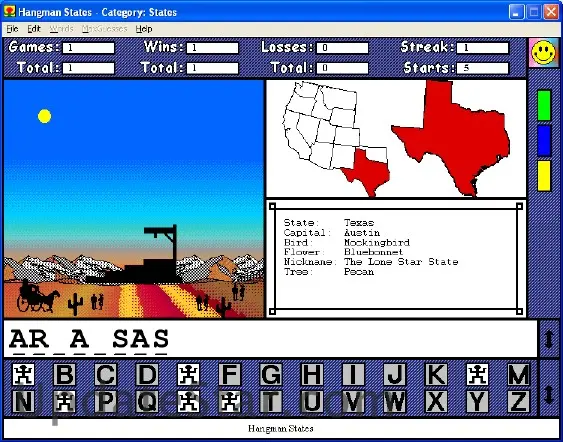 Hangman States for Windows 1.0