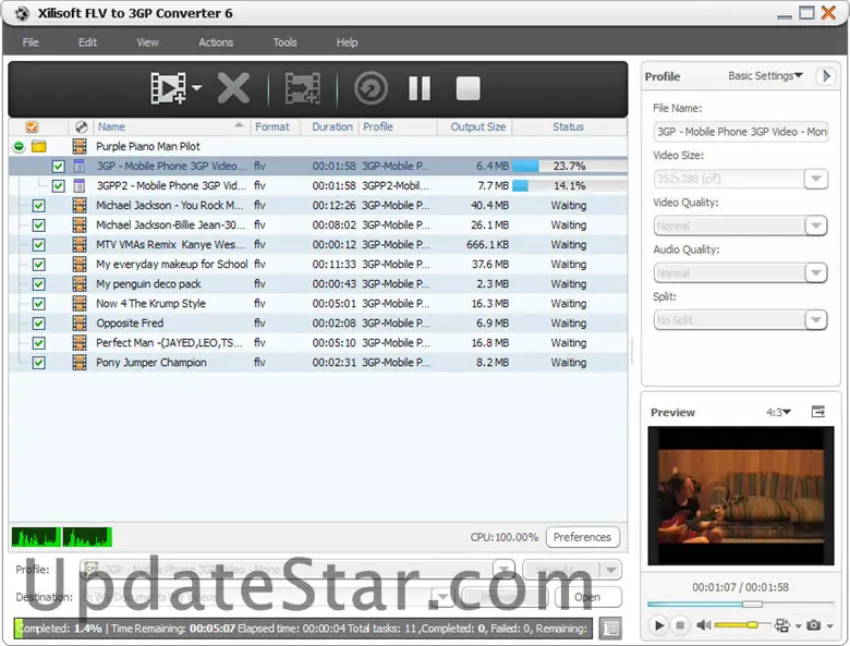 Xilisoft FLV to 3GP Converter 6.0.2.415