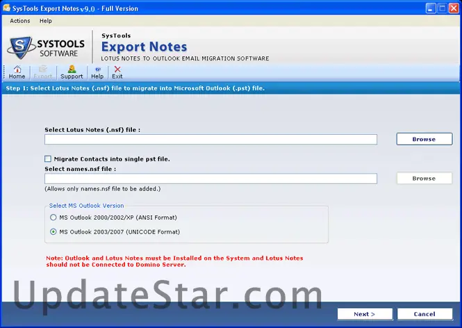NSF to PST File 9.3