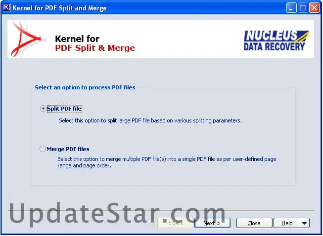 Kernel for PDF Split and Merge 10.5.1
