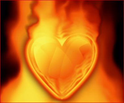Heart On Fire Screensaver 2.20.134