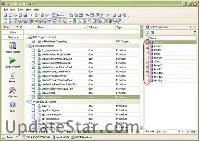 Apex SQL Script