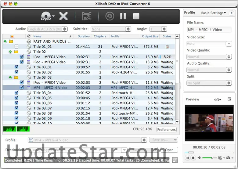 Xilisoft DVD to iPod Converter for Mac 8.4.40.1521