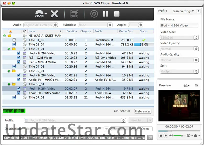 Xilisoft DVD Ripper Standard for Mac 7.0.0.1121