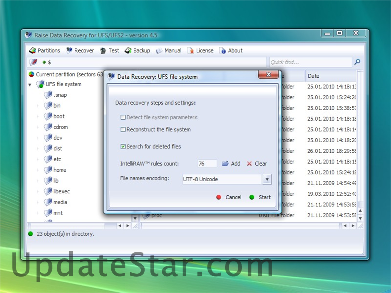 Raise Data Recovery for UFS/UFS2 5.14