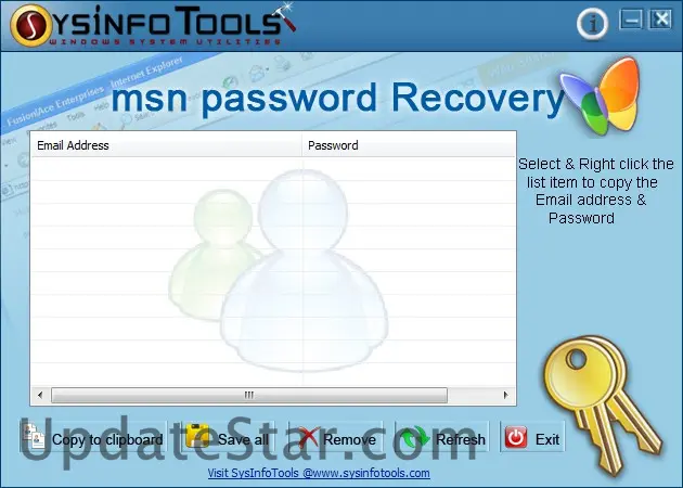 SysInfoTools MSN Password Recovery 1.1