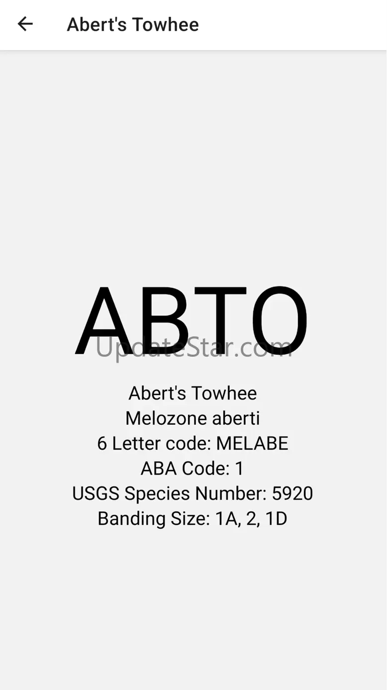 ABA/AOU Bird Codes 1.9.2
