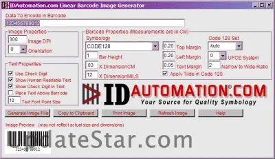 IDAutomation Barcode Image Generator 7.3