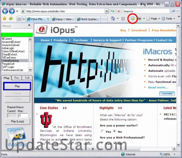 iMacros Web Automation and Web Testing 6.0