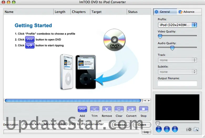 ImTOO DVD to iPod Converter for Mac 7.0.1.1221