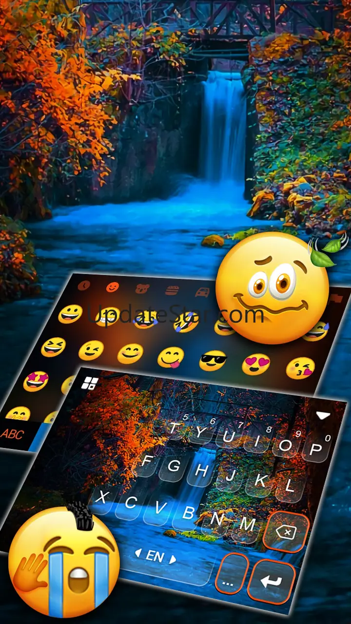 Autumn Waterfall Keyboard Back 1.0