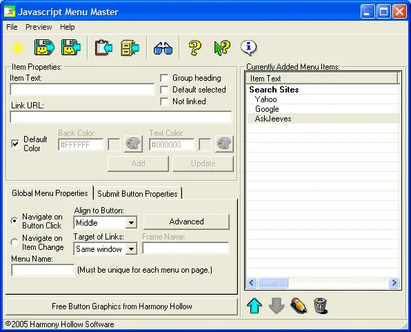Javascript Menu Master 2.8