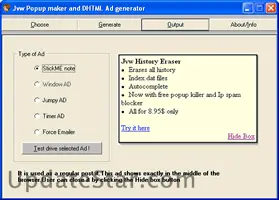Jvw Popup maker and Dhtml AD generator 1.0