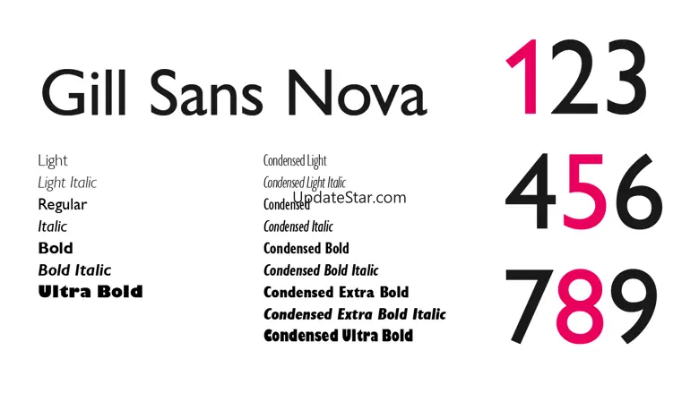 Gill Sans Nova 1.0.1.70