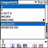 LingvoSoft Dictionary English <-> German for Palm OS 3.2.87