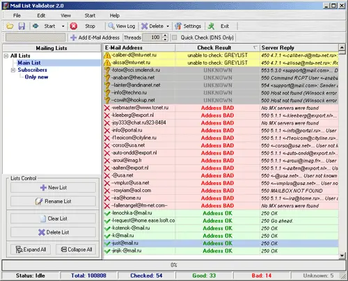 MailList Validator 2.0