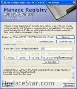 Manage Registry ActiveX Control 2.0