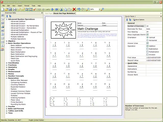 Mathematics Worksheet Factory 4.4.2