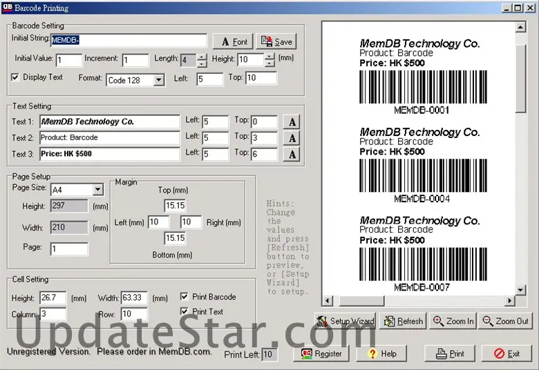 MemDB Envelope Printing System 2.0