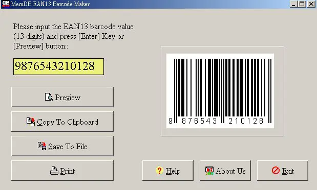 MemDB EAN13 Barcode Maker 5.50