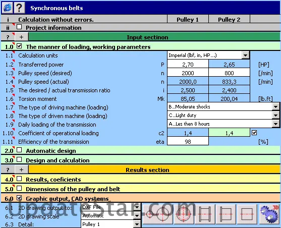 MITCalc - Timing Belts Calculation 1.21