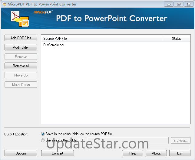 MicroPDF PDF to PowerPoint Converter 8.1