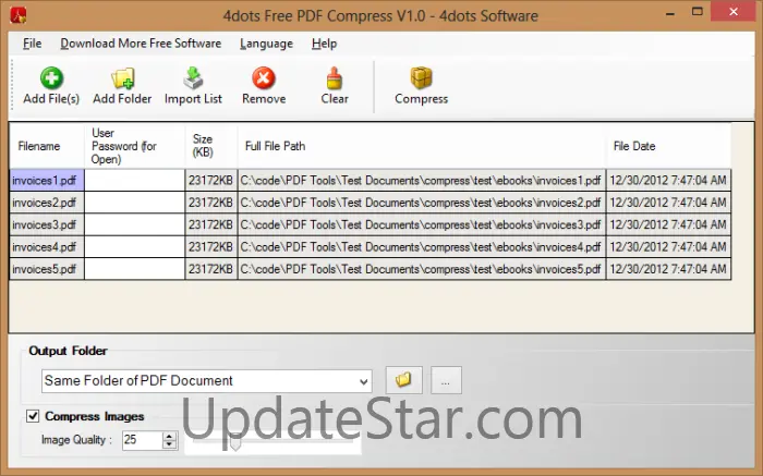 4dots Free PDF Compress 5.0