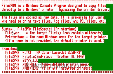 File2PRN Console Mode File Printer 1.1