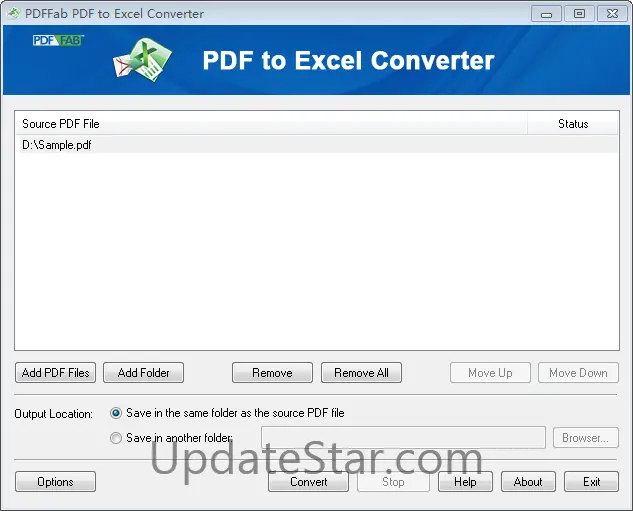 PDFFab PDF to Excel Converter 9.0