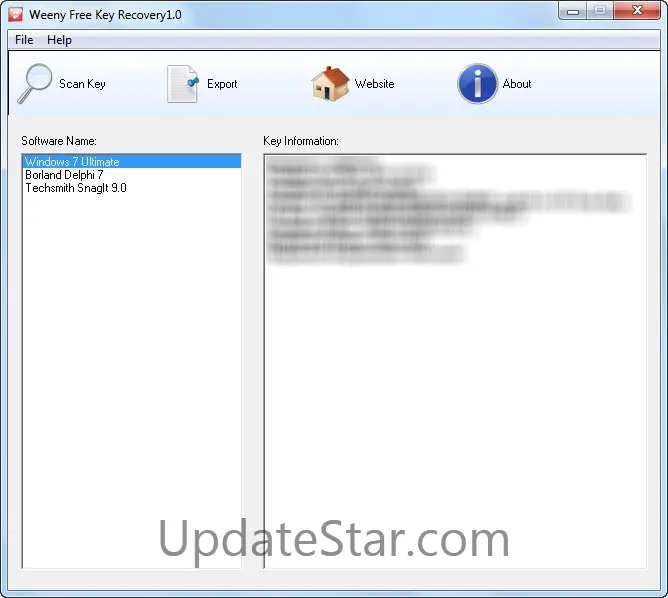 Weeny Free Key Recovery 1.2