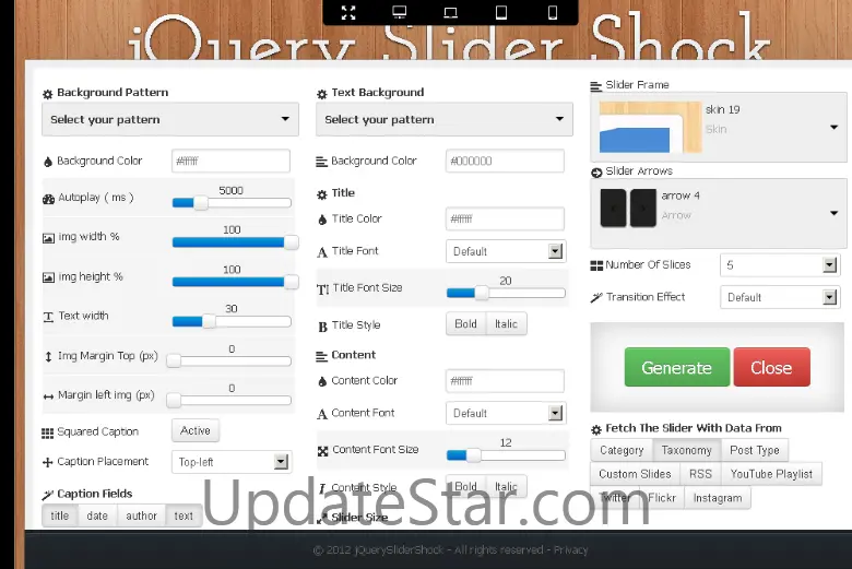 Jquery Slider Shock 2.0