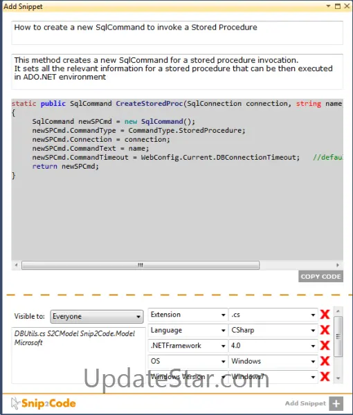 Snip2Code Extension for Visual Studio 1.5