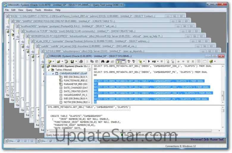Query Tool (using ODBC) 6.1.36