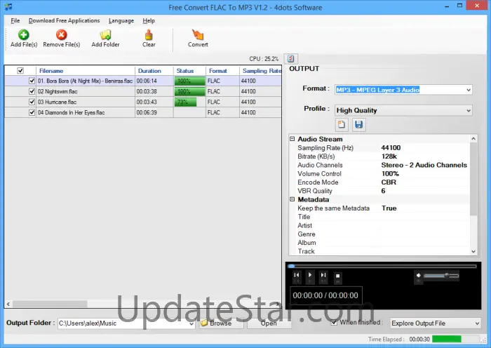 Free Convert FLAC To MP3  1.2