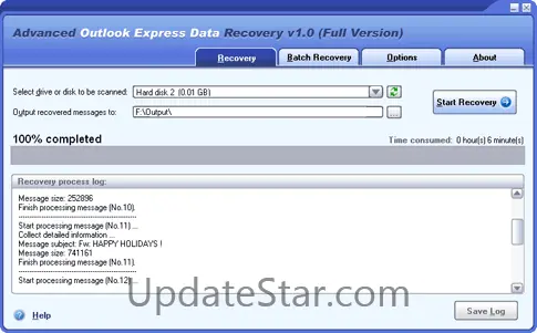 Advanced Outlook Express Data Recovery 1.0